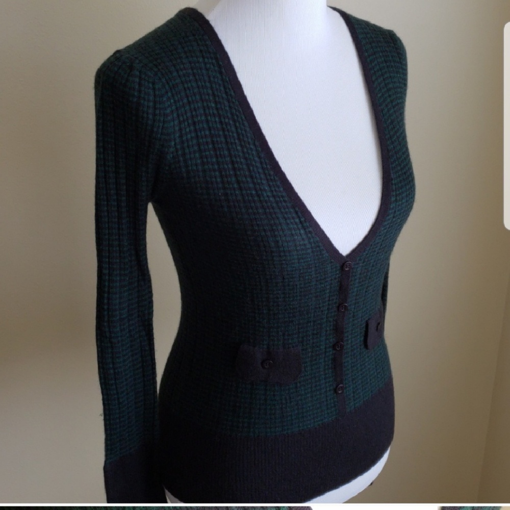 Anthropologie LUXE V-Neck Cardigan Sweater